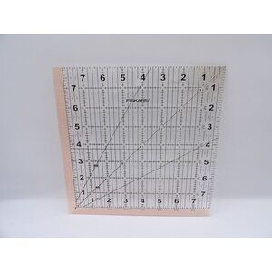Fiskar Acrylic Quilting Ruler 8½ x 8½" 30°'45° & 60°Angle lines Used ©2016 China